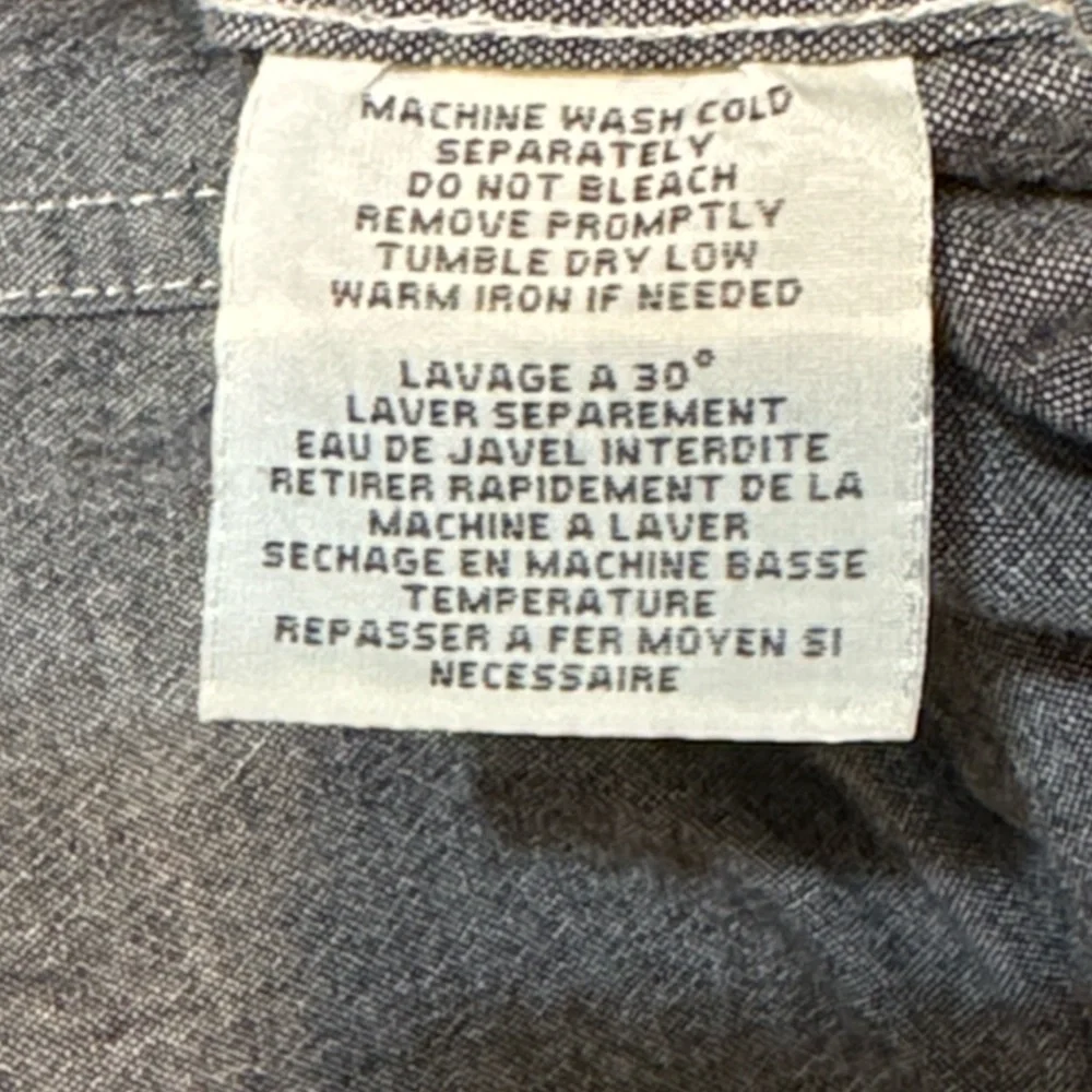 Denim & Supply Ralph Lauren Charcoal Button-Down Shirt size Large - Picture 12 of 12